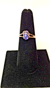 Avon Sterling Silver Genuine Lavender Jade Ring Size 7 New Old Stock - Picture 1 of 6
