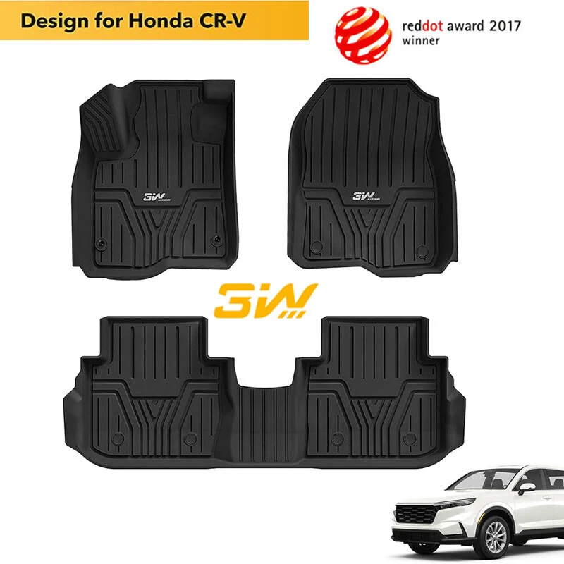 Juego de alfombrillas 3W 2 filas para Honda CR-V y CR-V 2017-2024 híbridas para todo tipo de clima Foto 1 de 4