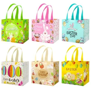 12Pcs Easter Gift Bags Reusable Easter Tote Bags with Handles Multifunctional... - Picture 1 of 7