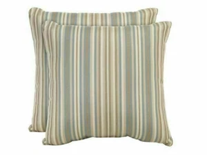 Two New UV-Protected Square Outdoor / Indoor Decorative Pillows 14 Inch - Picture 1 of 1