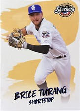 2021 Choice Biloxi Shuckers #25 Brice Turang Rookie Milwaukee Brewers