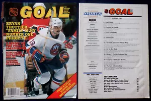 Goal magazine Dec. 1984, Trottier, Gretzky, Liut, Turgeon, Patrick, Kurri, Loob - Picture 1 of 24