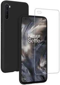 COVER CUSTODIA + PELLICOLA VETRO TEMPERATO PER OnePlus NORD 5G NERO OPACO - Imagen 1 de 23