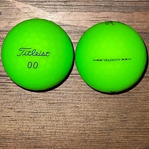 24 Matte Green Titleist Velocity Used Golf Balls 4A/5A Grades  AAAA / AAAAA - Picture 1 of 7