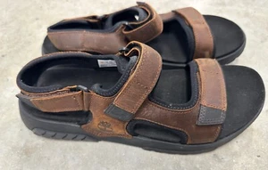 Timberland Hiking Men's Brown Leather Strap Sandals A2B81 A5619 Size 12 - Picture 1 of 5