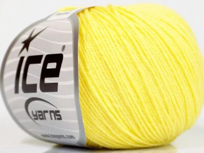 Lote de 6 hilos bebé merino lana fina 6x50g/200m amarillo claro Foto 1 de 4