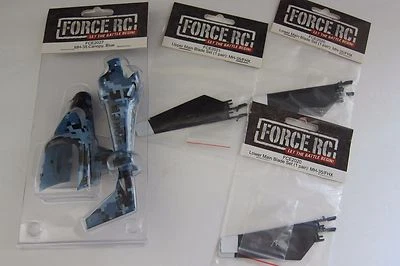 E-flite FORCE RC Battle Heli LOTE 1 toldo azul 3 juegos hojas 1 superior 2 inferior NUEVO Foto 1 de 4