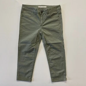 Joe's Jeans Stretch Crop Olive Ankle Jeans Girls 14 Green Slim Capri Pants - Picture 1 of 13