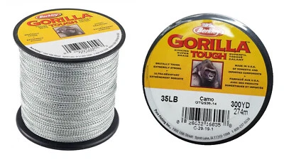 2x Berkley Gorilla Braid 35 lb Camo Braided Line (300 Yds Per Spool) NEW    G15 - Image 1 of 4