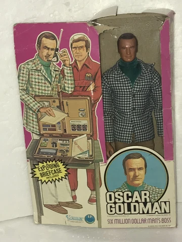 1977 KENNER SIX MILLION DOLLAR MAN OSCAR GOLDMAN ACTION FIGURE BIONIC WOMAN BOX Cover
