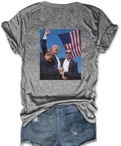 Trump FIST PUMP Shirt handmade USA Gildan Custom Tshirt **ANY SIZE OR COLOR  - Picture 1 of 4