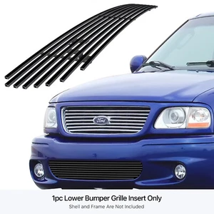 Fits 99-03 Ford F-150 Lightning Lower Bumper Black Billet Grille - Picture 1 of 7