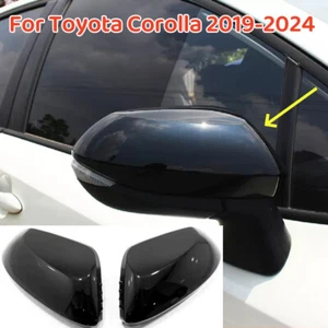 Espejos retrovisores laterales negros brillantes para Toyota Corolla 2019-2024 - Imagen 1 de 8