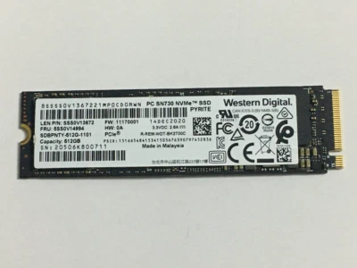 Western Digital PC SN730 SDBPNTY-512G-1101 512GB SSD M.2 2280 NVMe PCIe 3.0 x4 - Image 1 of 4