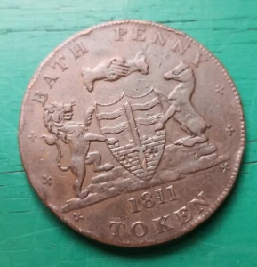 Ficha de centavo de cobre de baño 1811 010 - Imagen 1 de 2