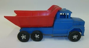 Vintage Gay Toys Red Blue Plastic Dump Truck - Picture 1 of 4