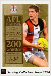 2012 Select AFL Champions Milestone Card MG59 Nick Dal Santo (St. Kilda)