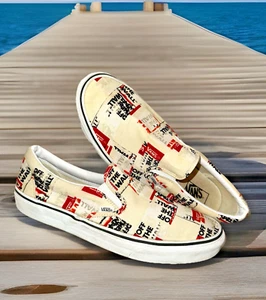VANS Era PACKING TAPE "OFF THE WALL” Script Mens Sz 13 Canvas Slip On Shoes - Picture 1 of 21