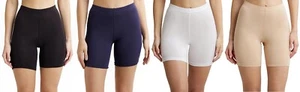 Pantalones cortos de algodón peinado de alta cobertura para mujer con cintura oculta - Imagen 1 de 33