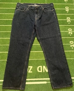 Old Navy Jeans Men’s 42x32 (Fit 40x29) Straight Leg Dark Wash Denim 100% Cotton - Picture 1 of 8