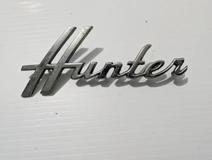 hunter badge scroll emblem mascot plate possibly hillman hunter - Picture 1 of 1