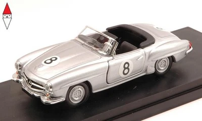 1/43 RIO MERCEDES BENZ 190SL SPIDER N 8 WINNER MACAU GP 1956 D.STEANE SILVER - Immagine 1 di 3