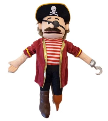 Silly Puppets Pirate Hand Puppet Peg Leg Eye Patch Hook Hand 70cm Approx - image 1 of 4