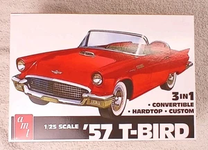 1957 FORD T-BIRD CABRIO 1/25 AMT MODELLAUTO KIT NEU IN OVP FOLIERT FACTORY PLASTIC - Bild 1 von 2