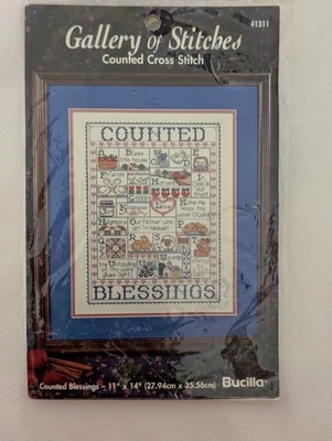 Bucilla Galería de Puntadas Bendiciones Contadas Tela e Instrucciones #41311 Foto 1 de 4
