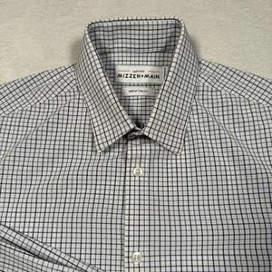 Mizzen Main Leeward Hemd Herren Mediuml Trim Fit Karomuster Button Down Stretch - Bild 1 von 9