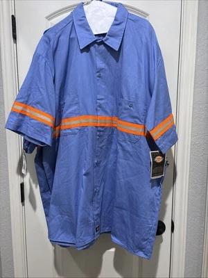NUEVO CON ETIQUETAS Genuino Dickies Para Hombres Ropa de Trabajo de Alta Visibilidad Manga Corta Reflectante Seguridad Talla 2XL Foto 1 de 4