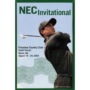2003 NEC Invitational Golf Program Tiger Woods Firestone Akron OH - Picture 1 of 2