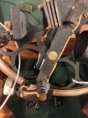 Vintage 1947 Henry Hughes & Son WWII Sextant – UK Brass Maritime Navigation Inst - Image 1 of 4