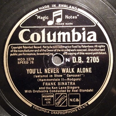 Frank Sinatra - You'll Never Walk Alone / If I Loved You (Shellac, 10") - Image 1 of 2