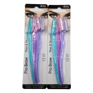 2X Ardell Pro Brow Trim & Shape Disposable Eyebrow Razors 3-Pack Each, Eye Brows - Picture 1 of 4