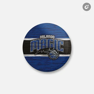 Orlando Magic NBA | Imán decorativo redondo de 4"" x 4"" - Imagen 1 de 2