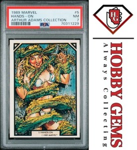 MARVEL PSA 7 1989 Marvel Comic Images Arthur Adams Hands-On #5