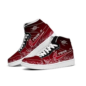 RARE Ninja Clouds Red White Black JD 1 Sneakers Custom Anime Shoes - Picture 1 of 2