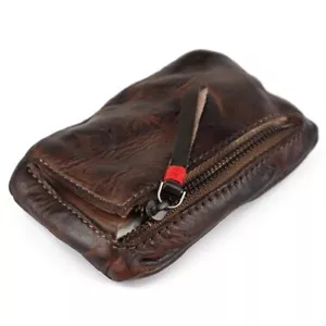 Herren Leder Mini Geldbörse Münzbörse Kartenetui Clutch männlich kurzer Reißverschluss kleine Tasche - Bild 1 von 7