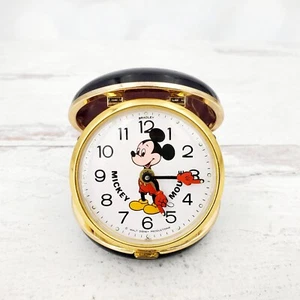 Vintage Bradley Walt Disney Mickey Mouse Luminous Travel Alarm Clock #6719 Box - Picture 1 of 9