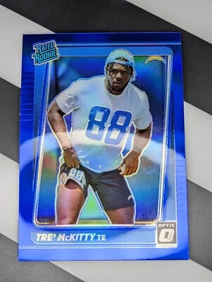 2021 Panini Donruss Rated Optic Holo Blue Preview Tre' McKitty #P-304 Rookie RC - Image 1 of 4
