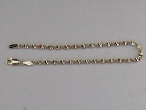 Contemporary Solid Silver (925) Bracelet; 7.5" long, 2.8gm.