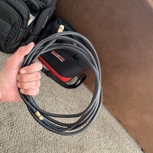 11’ 4” Black RG6 Coax Cable w/ BNC Male Connectors on Each End Used Tested - Picture 1 of 8