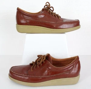 Vintage GEORGIA GIANT Men's Size 8 Tan Brown Oxford Walking Shoes - Picture 1 of 12