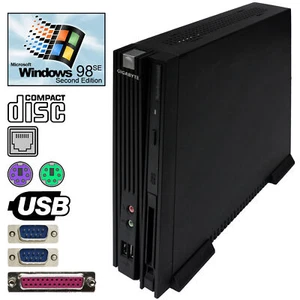 GIGABYTE TA4 MINI PC WINDOWS 98SE LPT RS-232 PS/2 USB LAN CD-ROM 40GB 256MB M890 - Imagen 1 de 3