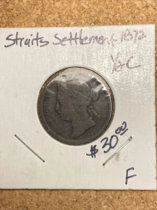 Straits Settlement 1872 1/2 C - Picture 1 of 6