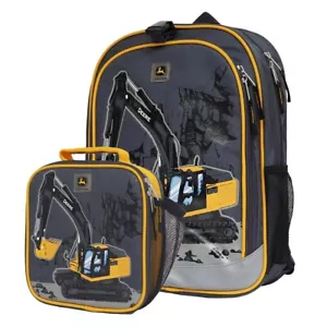 John Deere - Excavator Kids Backpack & Lunchbox - Construction - - Picture 1 of 1