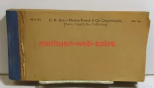 Canadian National Rys ~ Motive Power & Car Departments Request Slips Book ~ c1923 - Bild 1 von 2