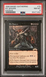 Magic The Gathering Exodus 70 Pit Spawn 1998 PSA 8 - Pop 1 - Imagen 1 de 2