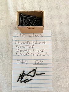 Vintage Atlas Wood Screws #4 - 3/4" Round Head - Blued Steel Qty: 134 - Picture 1 of 3